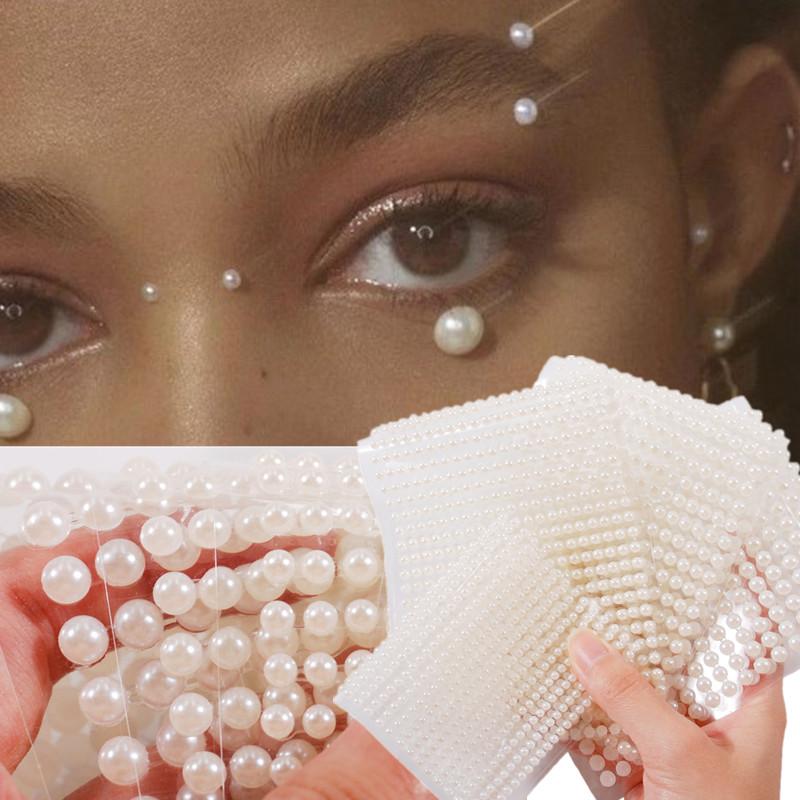 3-6mm Electric syllable face stickers eyebrows face stickers diamond nail art pearl stickers masquerade face decoration diamonds