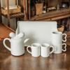 Creative Bow Ceramic Tea Set Household Simple Teapot Teacup Tray Combination Cup Mug