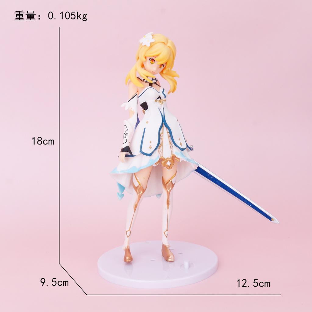 Genshin Impact Raiden Shogun Paimon Klee PVC Anime Figurine Set Collectible Toy For Fans Desk Home Decor Birthday Holidays Gift