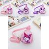 Kuromi Cartoon Kids Coin Wallet With Polyester Lining For Daily School Use