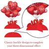 6Pcs Elegant Love Theme Valentines Day Decoration Red Paper Three-dimensional Balloon Card Table Topper Valentines Day