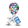 Compatible With Authentic Bracelets copper Plated Colorful Balloon Hot Air Balloon Charm Bead Charms Bead Charms Ideal For Women Jewellery Making Gift