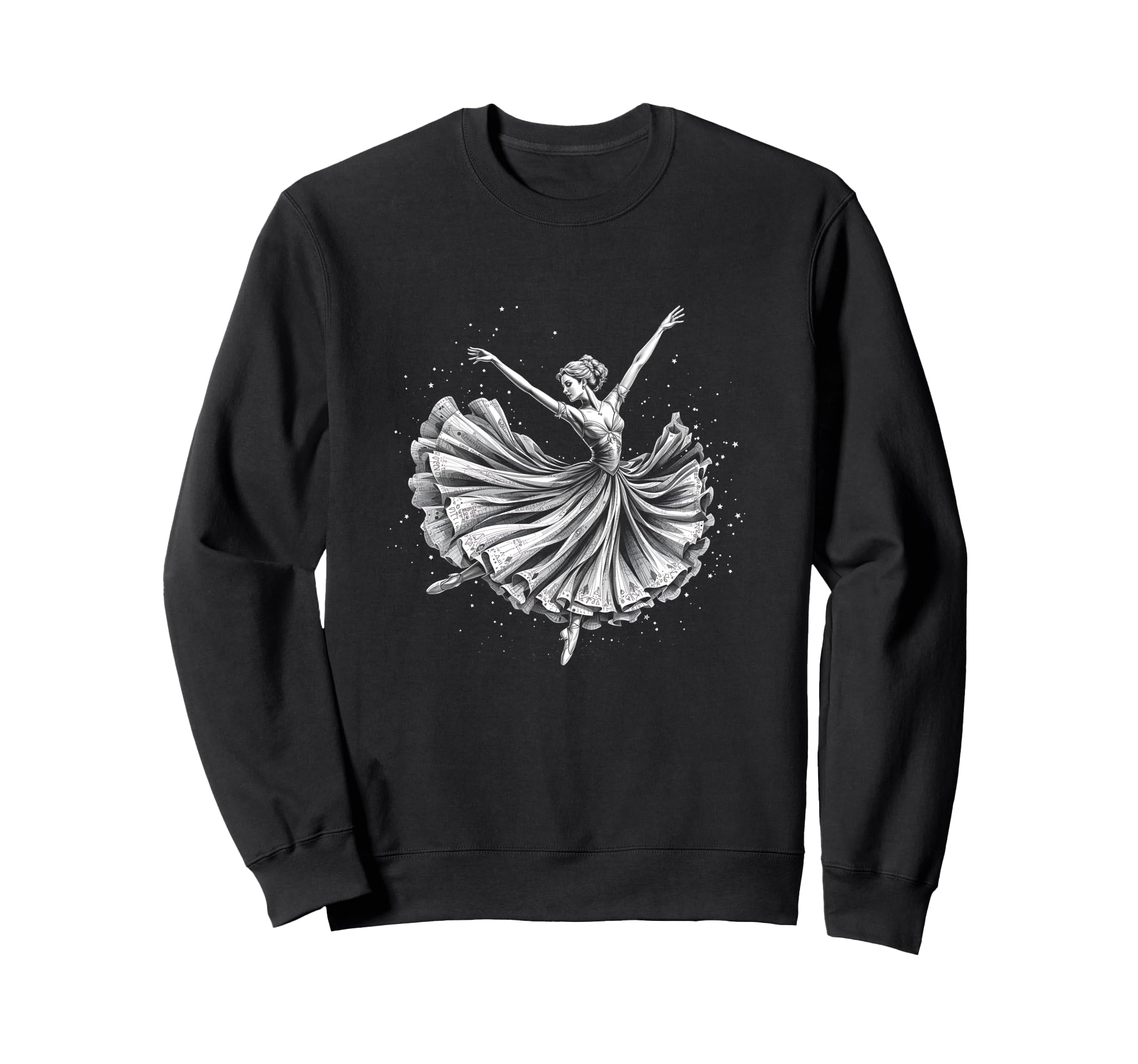 

Dancer simple graphic sweatshirt that dances beautifully woman, чорний