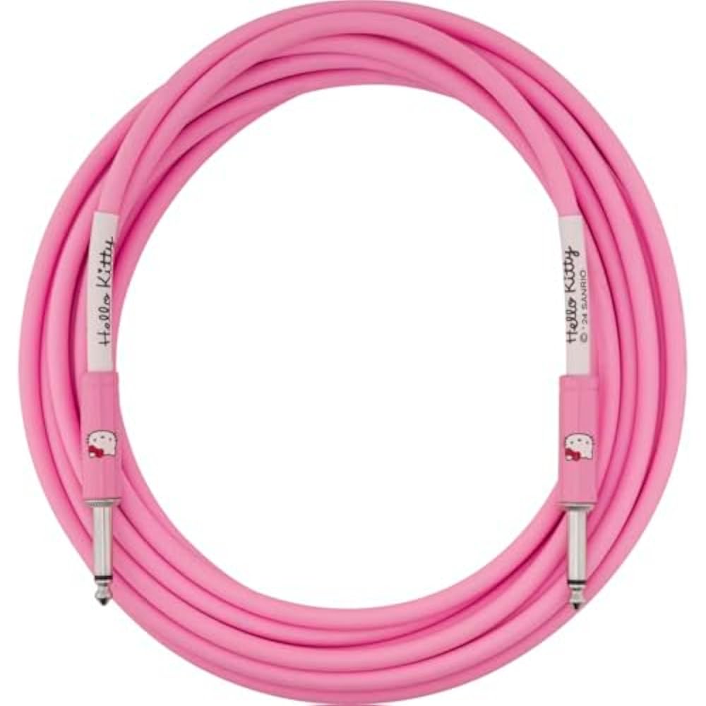 Fender Fender X Hello Kitty Instrument Cable Pink 18.6ft Guitar Cable Guitar Shield