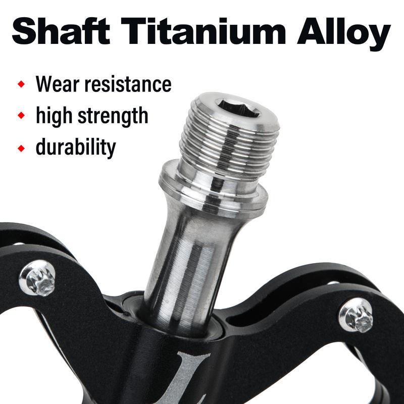 TiTo Titanium Ultralight Pedal Bicycle Pedal Titanium Alloy Axis Bike Pedals  MTB Cycling Titanium Bike 1 Pair Titanium Pedal