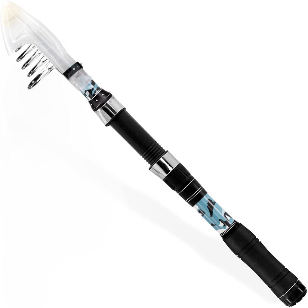 SANLIKE Telescopic Casting Fiberglass Sabiki Perfect for Sea and Pier Easy to Use for Compact and Portable 2.4M Rod, Rod, Ultra-Lightweight,