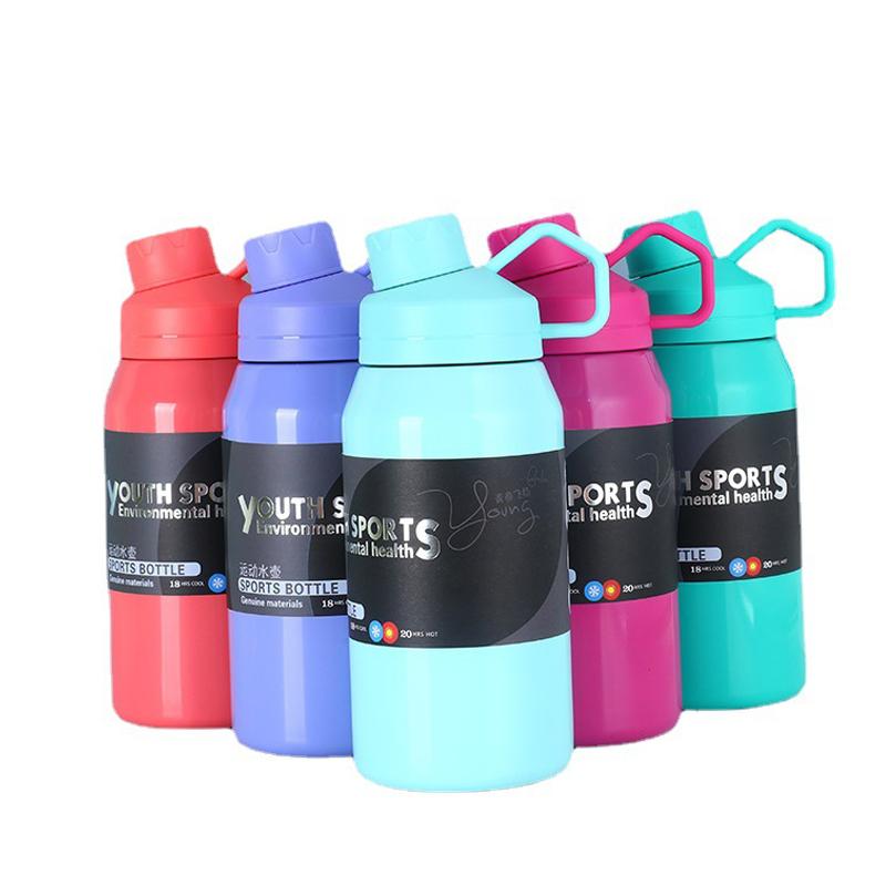 650ml/1000ml Portable Double Stainless Steel Vacuum Flask Thermos Bottle Coffee Insulation Cup Large Capacity Sports Travel Mugs