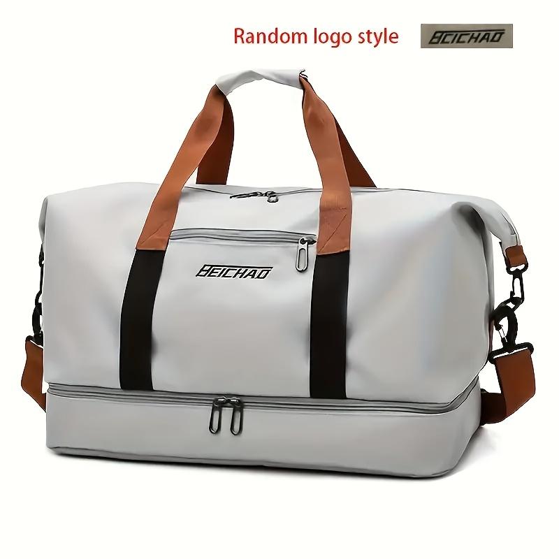 Women's Large Capacity Lightweight Oxford Fabric Travel Duffel Bag Multipurpose Carry-On Overnight Bag Zipper Closure