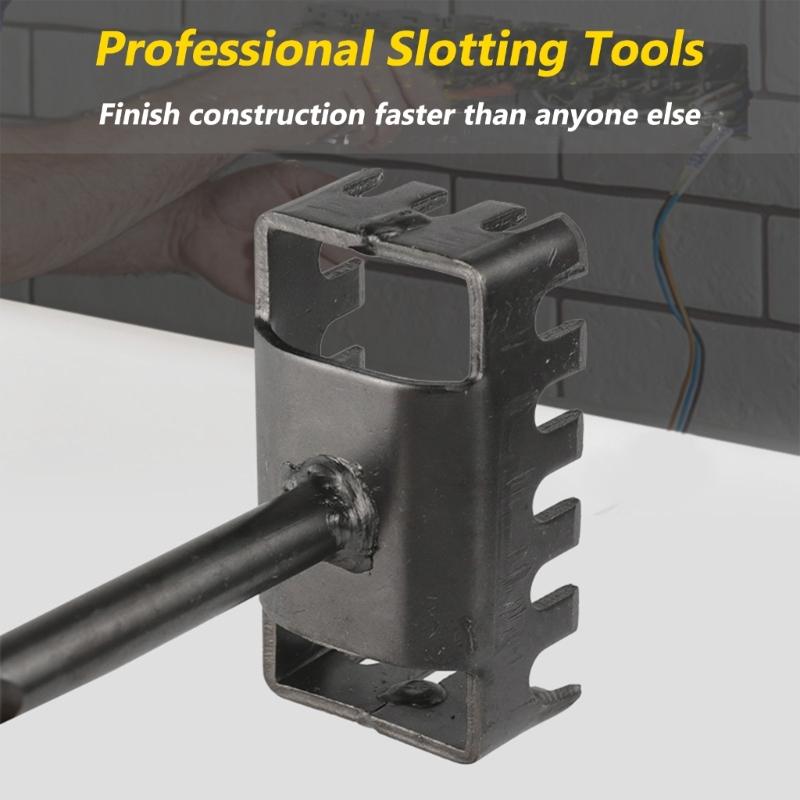 Professional Electrical Box Puncher with Square Shank Square Hole Punching Slotting Tool For Quick Socket Installation