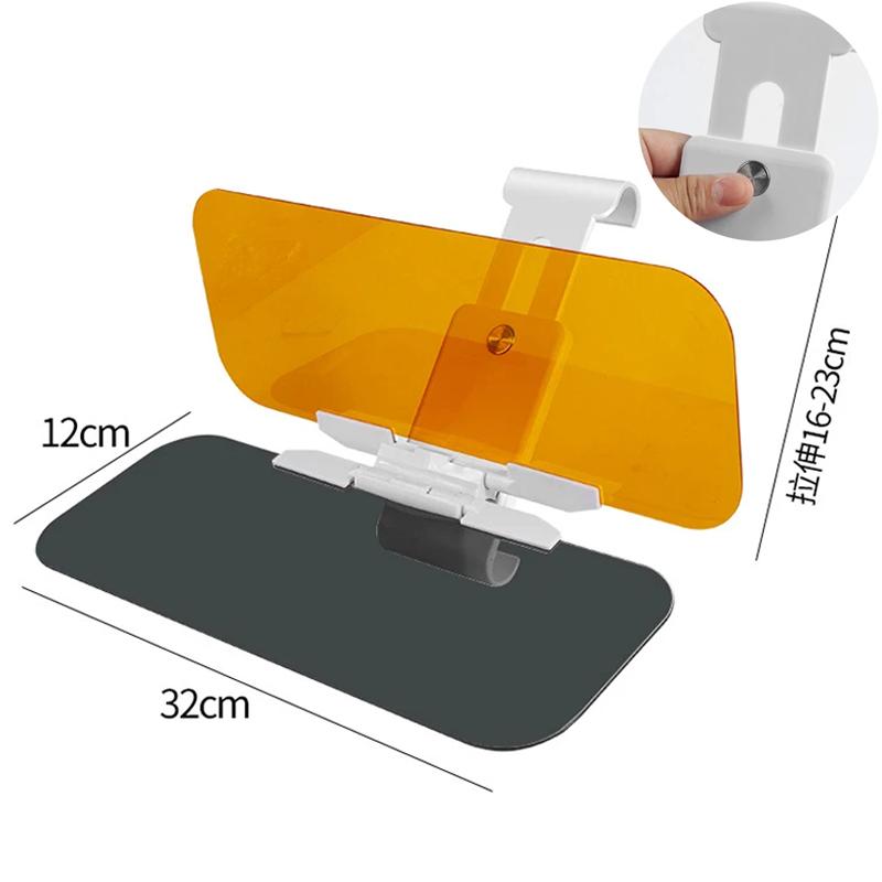 Parasolar pentru mașină HD Anti-UV Zi Noapte Ochelari de protecție anti-orbire Scut pentru vehicul cu clips pentru Vizor Vizor Oglindă de conducere rotativă