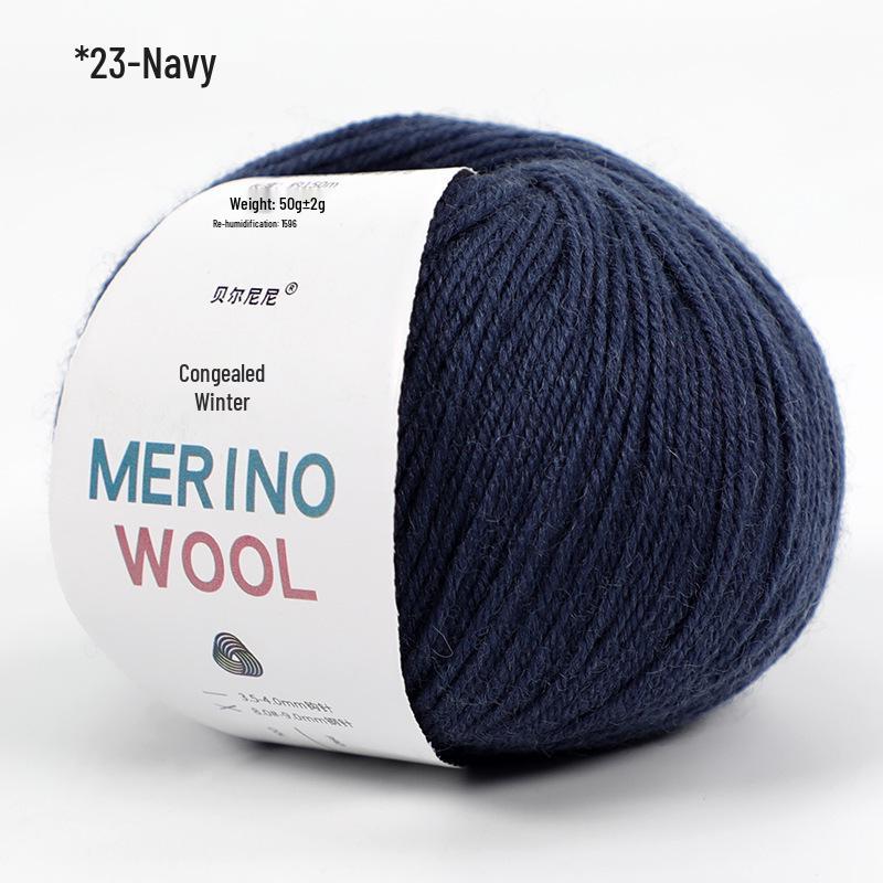 Merino Wool Yarn for DIY Knitting - Morandi Colors, Medium Thickness, Perfect for Hand-Knitted Hats.