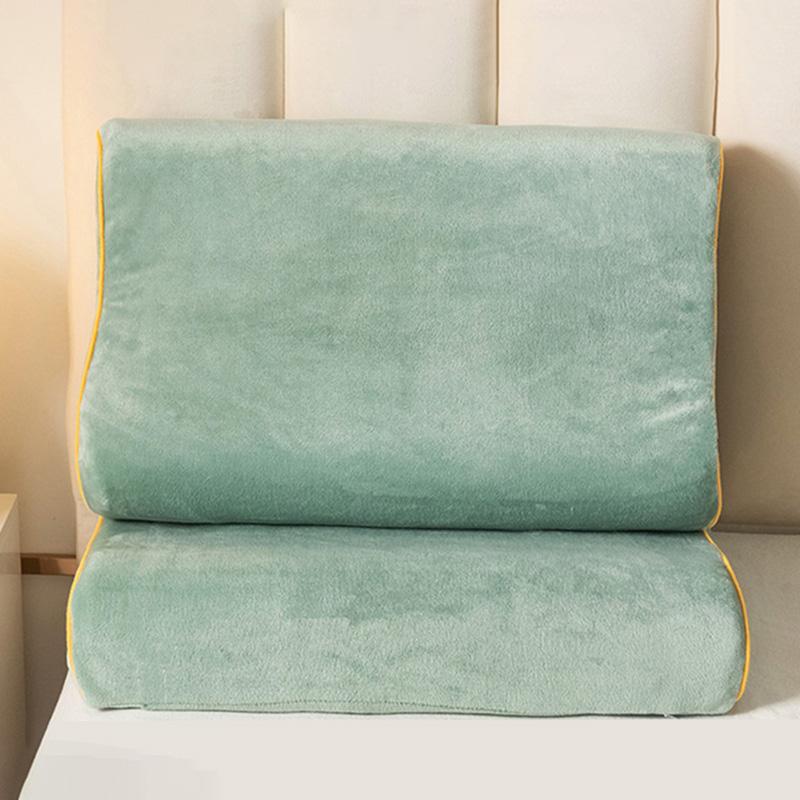 1PC Pillowcase Comfortable Pillow Cover Warm Pillow Case Memory Neck Pillow Milk Velvet Soft Pillow Towel Sleeping Skin-friendly