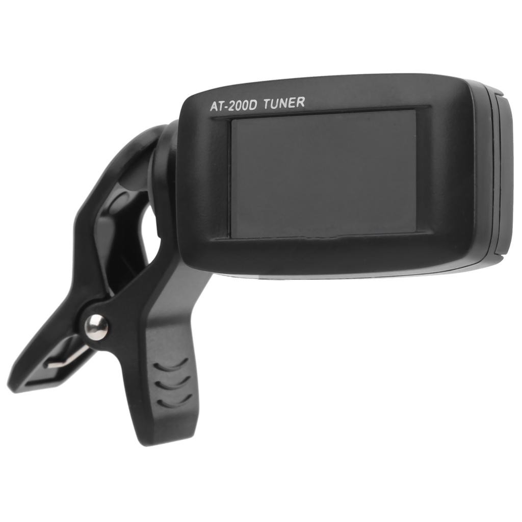 AROMA Digitales Gitarrenstimmgerät Chromatisches Gitarren-Bass-Ukulelen-Musikinstrumentenzubehör AT-200Schwarz