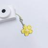 Plastic Resin Floral Keychain Cute Flower Design Clear Sweet Accessory For Backpacks Key Rings Girls Gifts