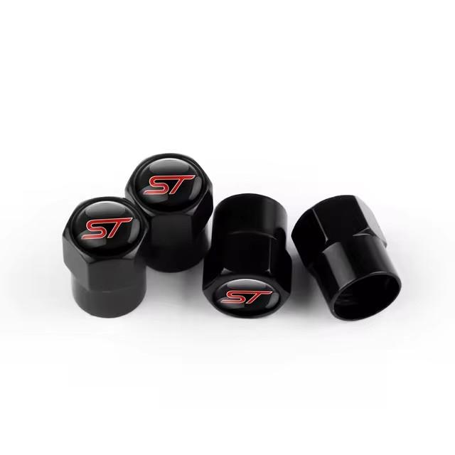 ZKBGQ1 4Pcs/set High Quality Car Valve Caps Stem Case Covers For ST Line Accessories Wheel Valve Dust Caps Tyre Rim Stem Cover For Ford