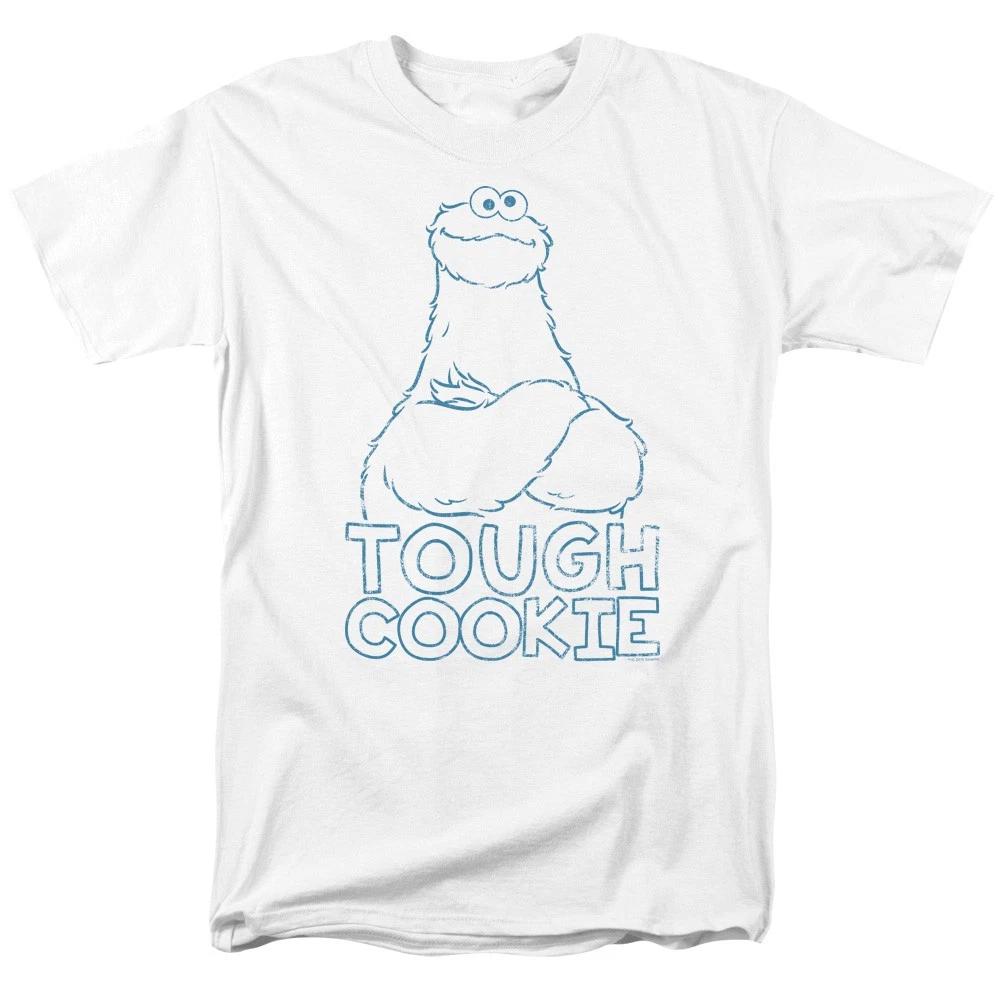 Sesame Street - Tough Cookie - Unisex Short Sleeve Children s T-shirt - White 120