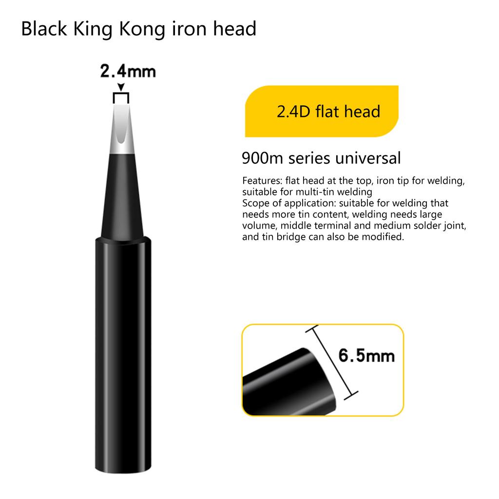 5Pcs/set Soldering Solder Iron Tips Tip 900M-T for 933 376 907 913 951 898D 852D+ 852D Soldering Rework Station
