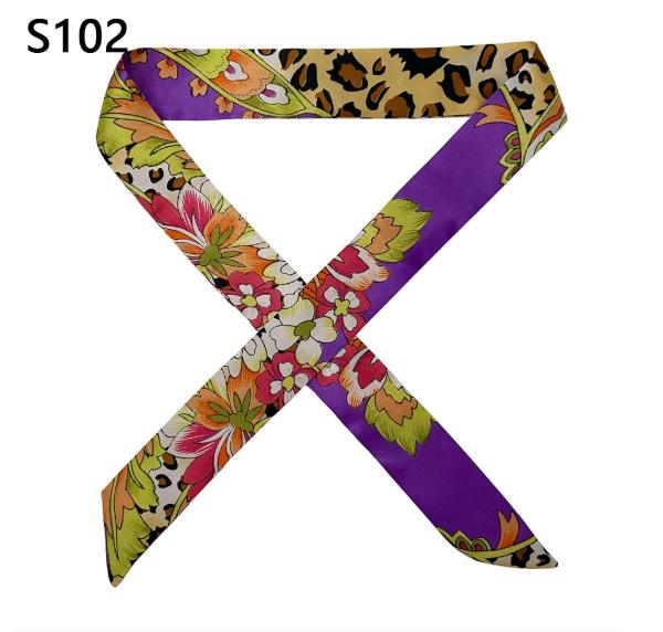 

Cheapest women ladies headband silk scarf Fashion Scarf Hair Bags Handle Decoration Tie Multifunction Hand Ribbon Scarf 4x96CM