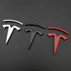 Car Sticker 2025 Hot Suitable for Tesla logo metal car stickers, refit side stickers, 3D personalized creative rear stickers For