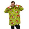 The Grinch Unisex Adult Sherpa Fleece Oversized Christmas Hoodie Blanket