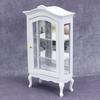 1:12 Mini Dollhouse Furniture - White Arched Top Collector's Cabinet