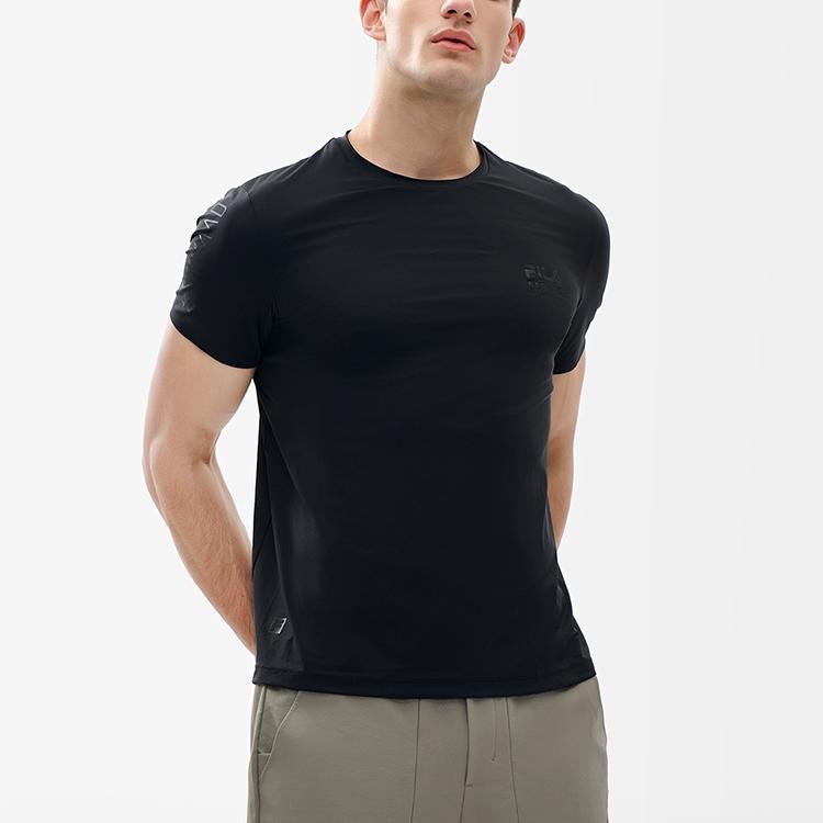 New FILA Athletics T Shirt Men's Pitch Black A11M211104FBK