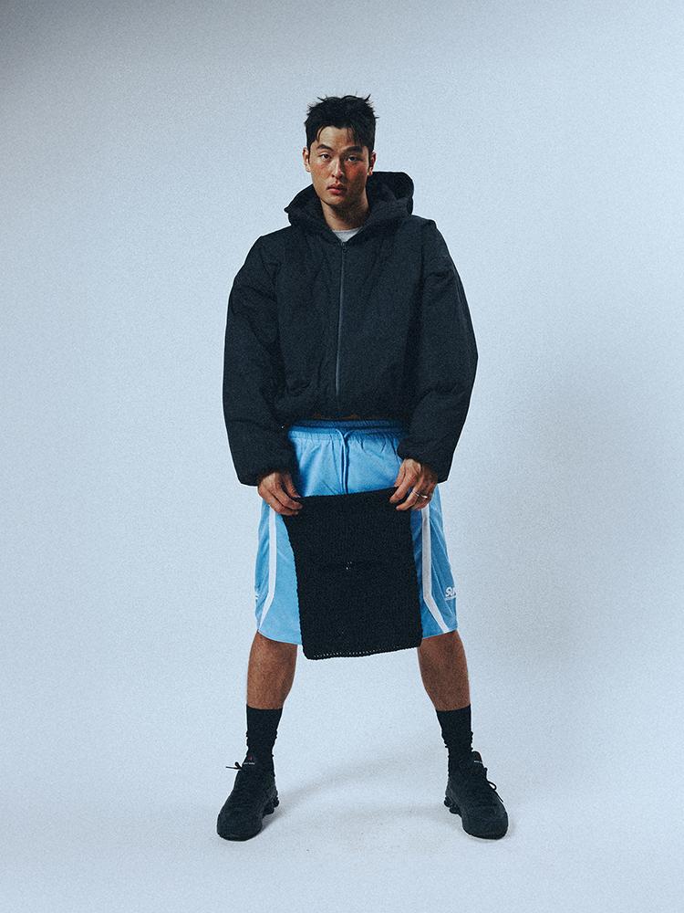 Sunday Fruit Market Cherry Reversible Puffer Black