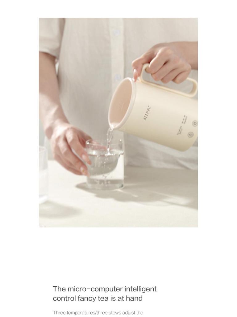 Portable Electric Tea Kettle with Timer and Infuser - All-in-One Stewing and Boiling Cup