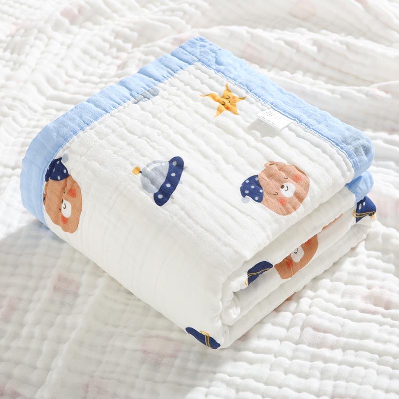 Baby Six-Layer Gauze Cotton Towel & Quilt – Spring/Summer Toddler Blanket