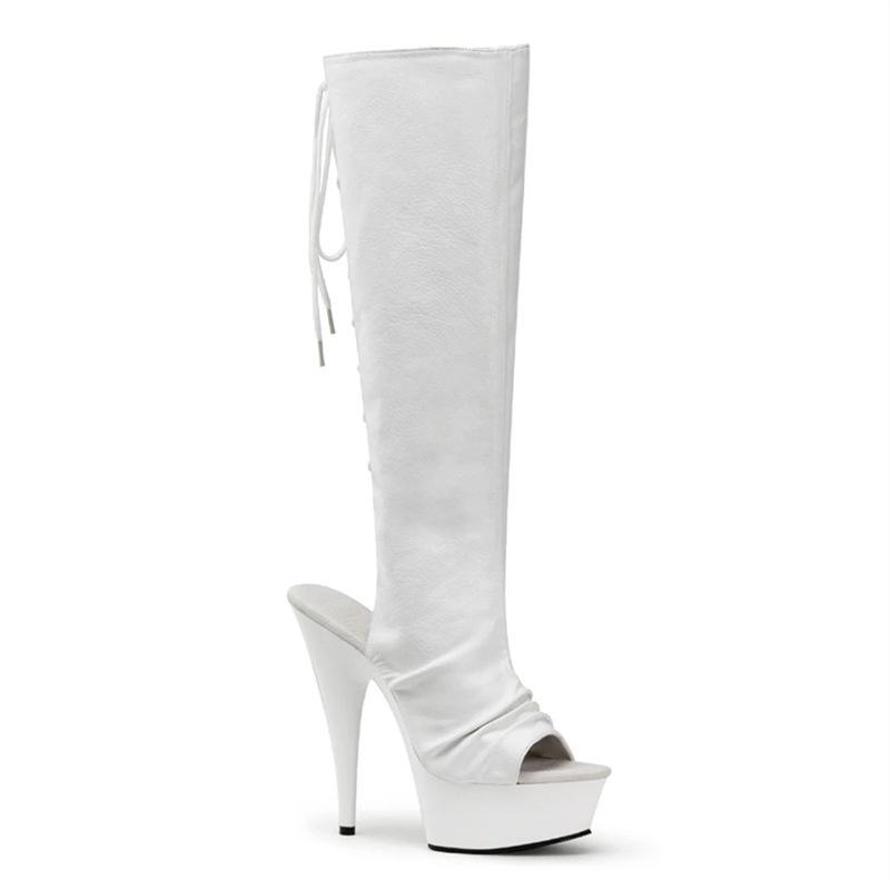 Autumn Women's Knight Boots Black 15cm High Cylinder Inner Height Increase Adhesive Bottom Round Head Thin Heel Fashion Boots