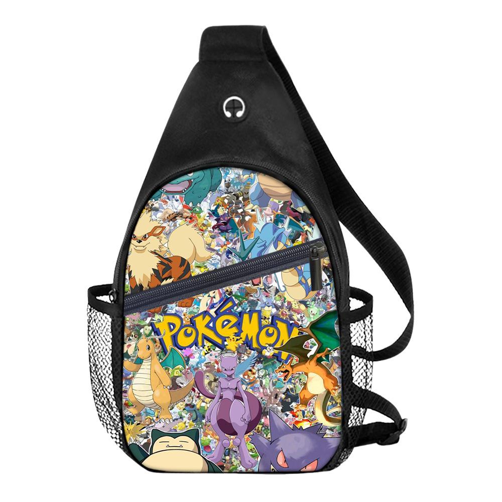 Breast Bag Men'S And Women'S Sports Travel Versatile Casual Shoulder Bag Multifunctional Messenger Bag Cartoon