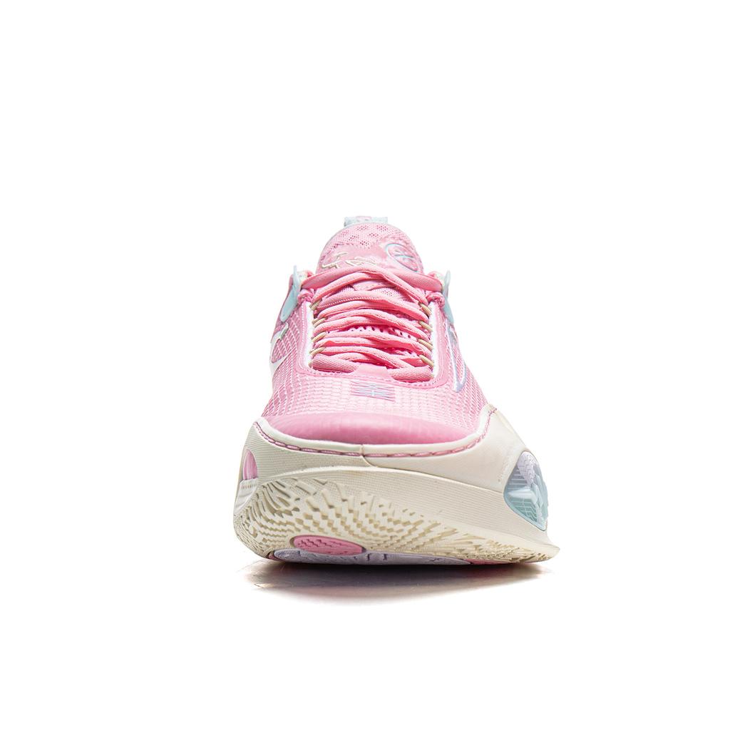 Li Ning All City 14 Amortyzujące Antypoślizgowe Odporne na Ścieranie Sprężyste Niskie Buty do Koszykówki Męskie Drewno Brzoskwiniowe Różowe ABAW001-2