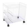 Mobile Storage Rack Breathable Space Saving Kitchen   with 360 Degrees  Rotating Lockable Wheels Pull Out Baskets for Bowls Dishes