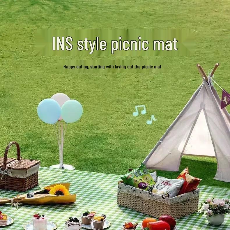 Waterproof Foldable Outdoor Picnic Mat: Thick, Moisture-Proof, Portable for Camping or Beach