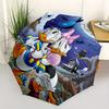 Scared Daisy and Donald Duck Cartoon Umbrella, Portable 3-Fold Compact Umbrella, Suitable for Camping, Hiking and Travel, Ideal Easter Birth