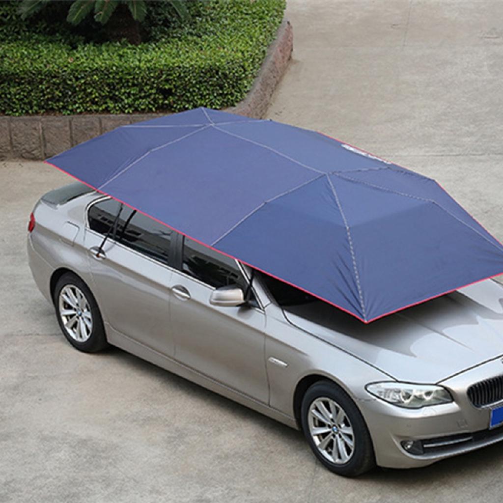 25W Automatic Remote Control Car Umbrella Tent Sun Shade Awning Shelter Cover SUV Truck Sun Shade Waterproof Fold Car Canopy Tent