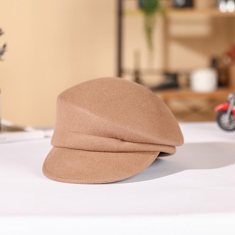 100% Pure Wool Custom Autumn and Winter Beret Designer Wedding Ladies New Peaked Cap Banquet Top Hat