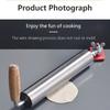 1pc Adjustable Rolling Pin, 304 Stainless Steel Heavy Duty Kitchen Rolling Pin with Ergonomic Handle for Perfectly Shaped Pastries, Dumplings