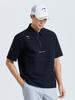 CHALLENGER Men'S Zero Light Zipper Collar Short Sleeve Woven Top Black
