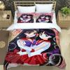 Set Biancheria da Letto Cartone Animato S-Sailor Moon Lussuoso Copripiumino Set Piumone Raffinate Biancheria da Letto Regalo di Compleanno
