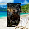 Ultra-Soft Beach Towel with Heroes of Gaul Theme,Ideal for Pool - Camping, Diving - Perfect Travel Essential, Vibrant Beach Towel.