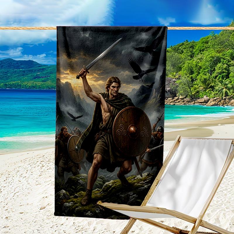 Ultra-Soft Beach Towel with Heroes of Gaul Theme,Ideal for Pool - Camping, Diving - Perfect Travel Essential, Vibrant Beach Towel.