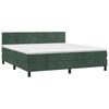 3141200 vidaXL Divan Bed and Mattress Dark Green 180x200cm Velvet