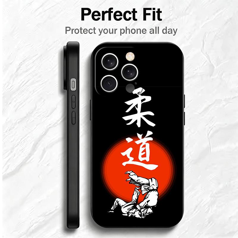 Judo Jiu Jitsu BJJ Brazilian Soft Phone Case for iPhone 16 16E 17 Air 15 Pro Max 14 Plus 13 Mini 11 12 7 Black Cover Back Shell