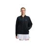 FILA Tennis Sports Minimalist Stand Collar Loose Zip Knit Top Unisex tops A51U613501F-BK