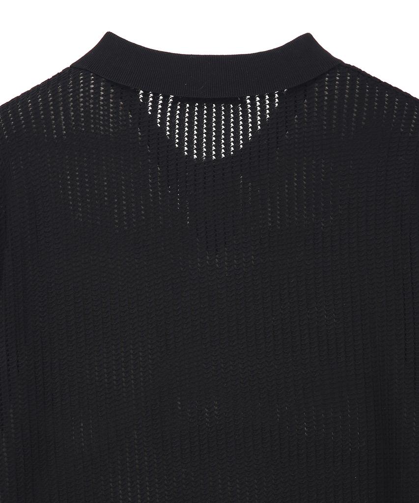 IL CORSO Mesh Collar Knit Black