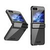 For For Samsung Galaxy Z Flip 7 6 5 4 3 5G Phone Case Fashion Electroplate Transparent Hinge Folding Shockproof Protection Cover