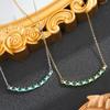 Colorful Zircon Smile Necklace - Women's Elegant & Versatile Collarbone Chain, Celebrity Style Sweater Accessory