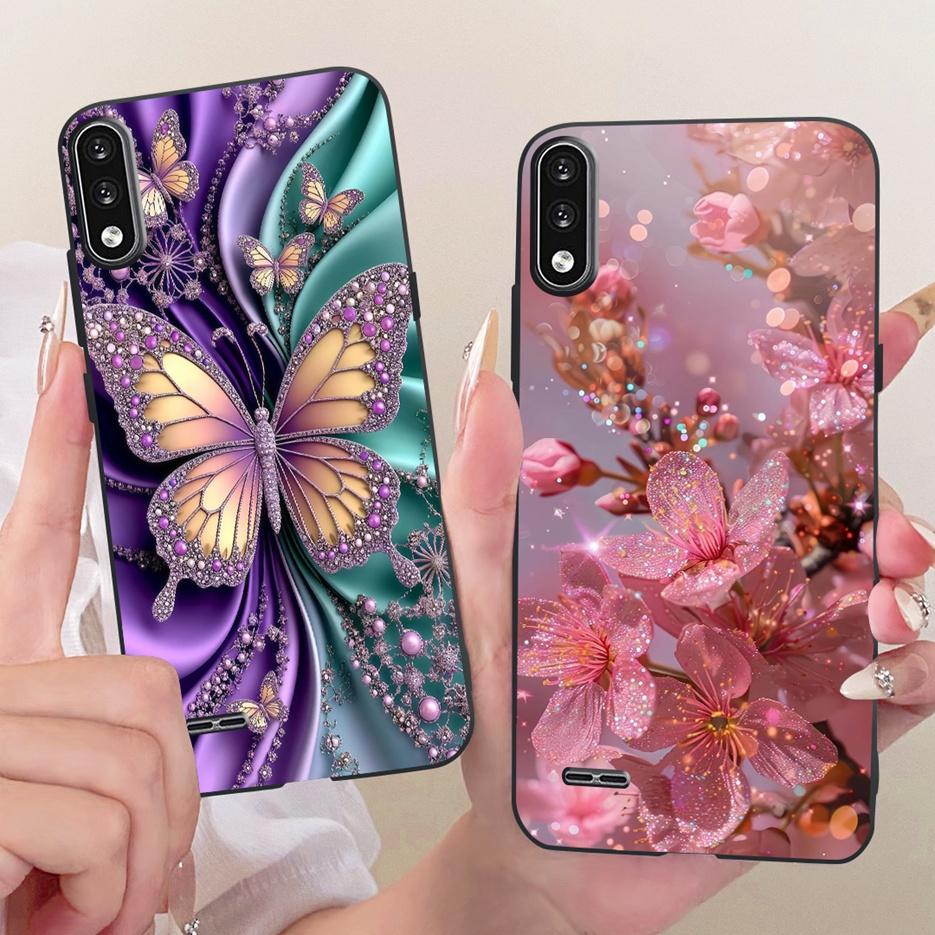 For LG K22 Case LM-K200 LMK200B Luxury Butterfly Tree Painted Cover Soft Silicone Phone Case For LG K22 K 22 LGK22 Fundas Bumper
