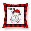 Red Plaid Elk Deep Forest Christmas Pillow Cover Home Sofa Cushion Cover